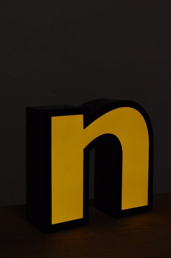 Vintage Reclameletter Met Verlichting – Decoratieve objecten, Plastic, Metal (photo 3 of 6)