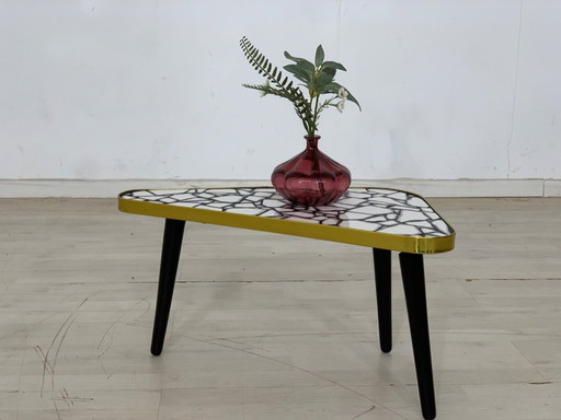 Mid - Century kidney-shaped side table Flower table Shelf VINTAGE