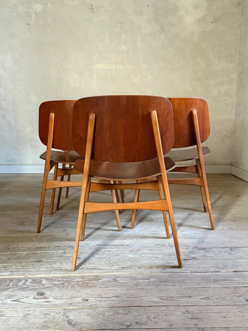 Sedie vintage danesi in teak di Borge Mogensen. – eetkamerstoelen, Scandinavian (photo 2 of 16)