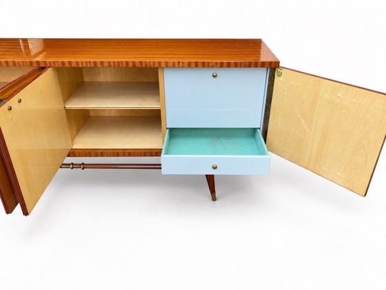 Vintage retro jaren 60 Dressoir – Glas, Hout (photo 4 of 15)