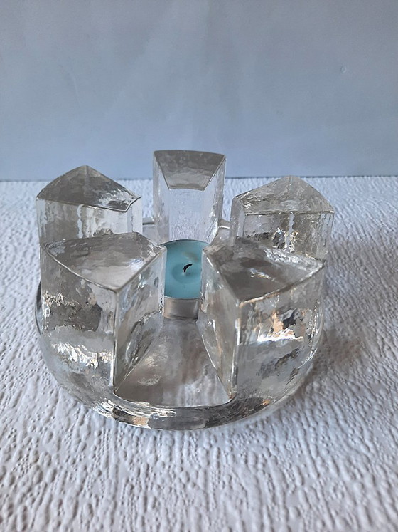 Image 1 of Vintage Georgshütte Glass Design Teapot Warmer / Rechaud / Tea Light Holder – West Germany