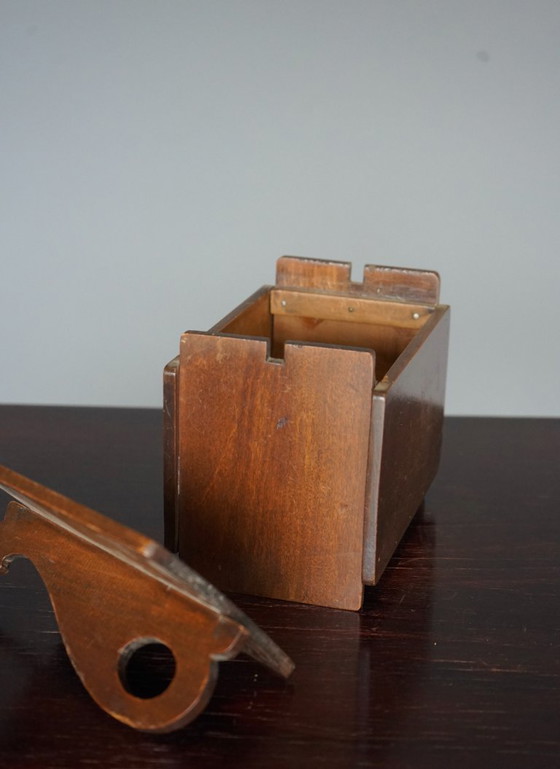 Image 1 of Boîte en bois de l'école néerlandaise d'Amsterdam, années 1930