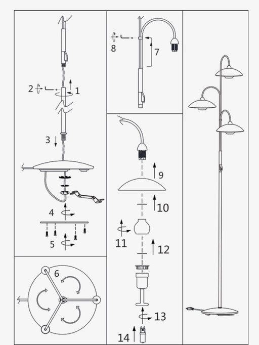 Steinhauer Tallerken vloerlamp 