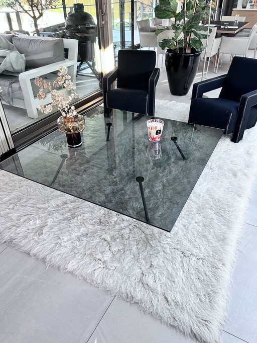 Table basse Beek 140x140 en verre