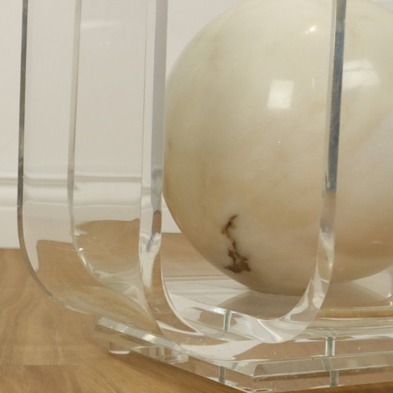 Image 1 of Round Design Coffee Table Lucite