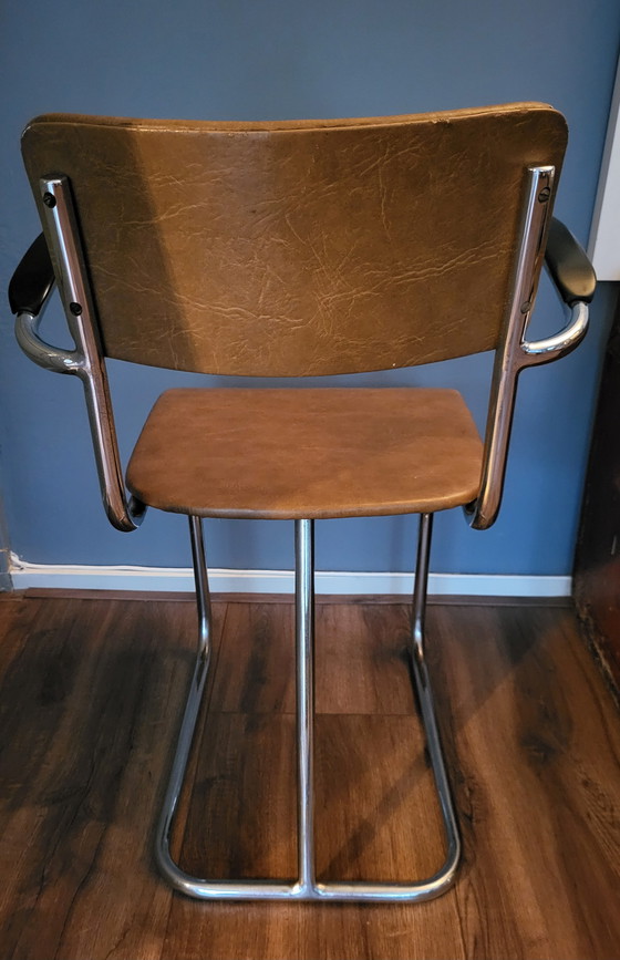 Image 1 of Gispen 207 tubular frame chair Willem Hendrik Gispen 1940's