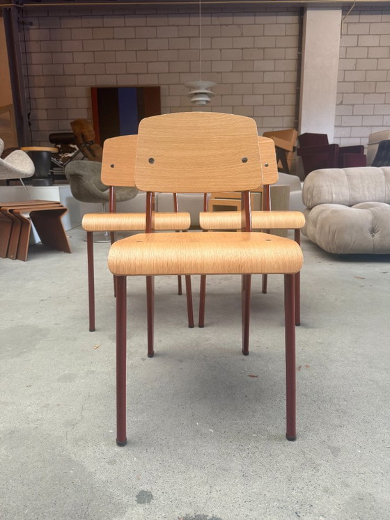 Silla Vitra Standard de Jean Prouvé (existencia: 3) – Sillas de comedor, Metal, Wood (photo 6 of 16)