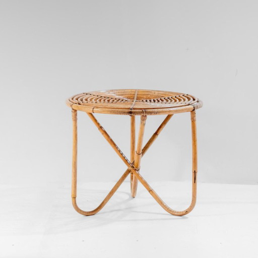 1x Vintage Sculpturale Bamboe Salontafel in de stijl van Tito Agnoli, Italië jaren 60