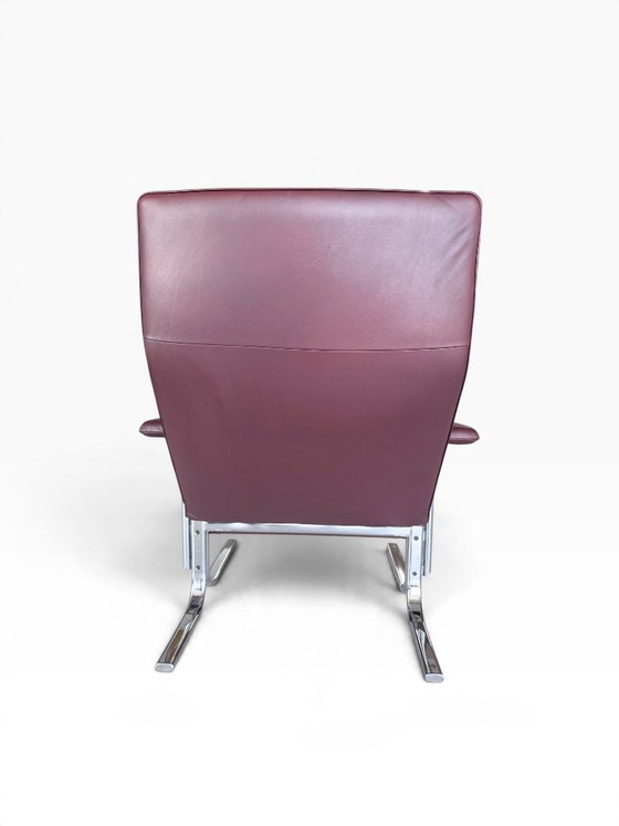 de Sede DS-2030 Leather Armchair with Ottoman – Chrome (photo 2 of 7)
