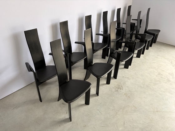 Set Of 12 Iris Chairs By Rob And Dries Van Den Berghe For Van Den Berghe Pauvers, 1990s – Dining chairs (photo 3 of 9)