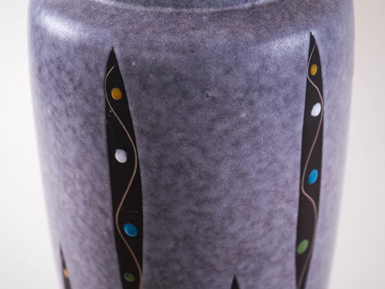 Image 1 of Grey ceramic vase, German design, 1960s, made in West Germany