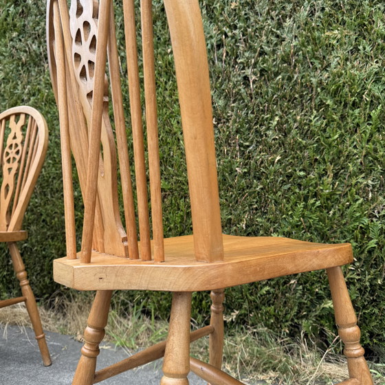 Image 1 of Set of 6 vintage wooden chairs