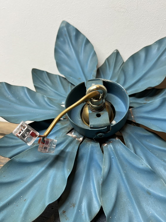 Image 1 of Lampe de plafond/applique murale vintage Fleur italienne Masca