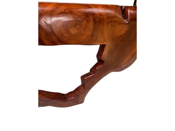 Image 1 of Tree trunk style design table – solid mahogany wood from one piece