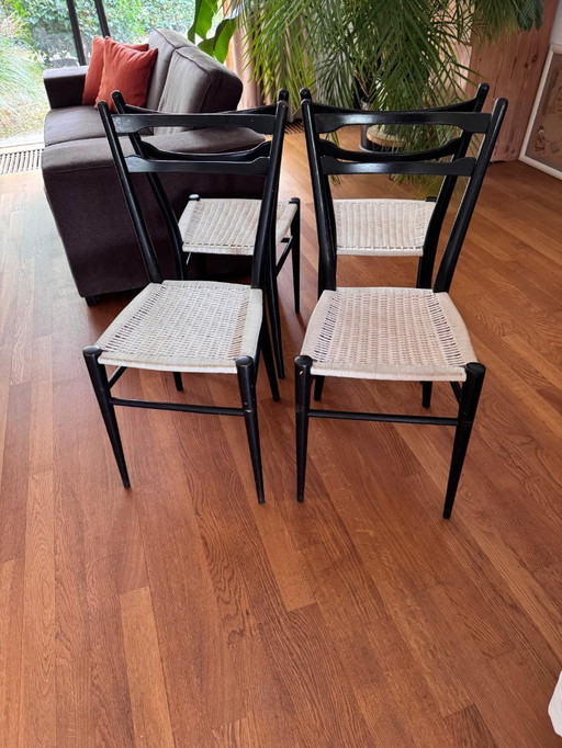 4x jaren zestig stoelen