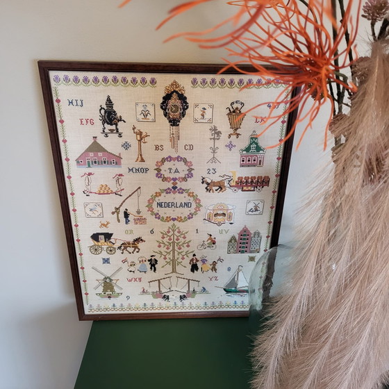 Image 1 of Sampler / Cuadro Bordado - 45x58,5 cm