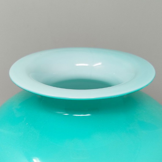 1970s Exquisite Murano Glass Aquamarine Vase by Ca' dei Vetrai – Ca dei Vetrai (photo 4 of 7)