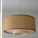Philips mid-century vintage pendant lamp with woven natural shade