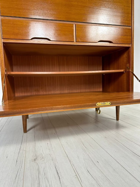 Image 1 of Vintage Minimalistic Walnut Cabinet Secretary 60s