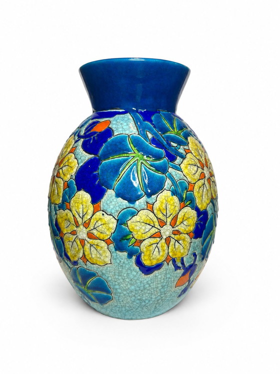 Image 1 of  Original Charles Catteau for Boch Frères Keramis – Art Deco Vase D.2762