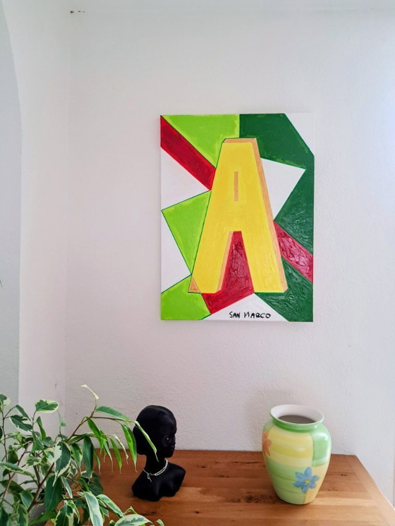 Image 1 of Enzo SAN MARCO - Liefde met een hoofdletter A - Schilderij van de kunstenaar