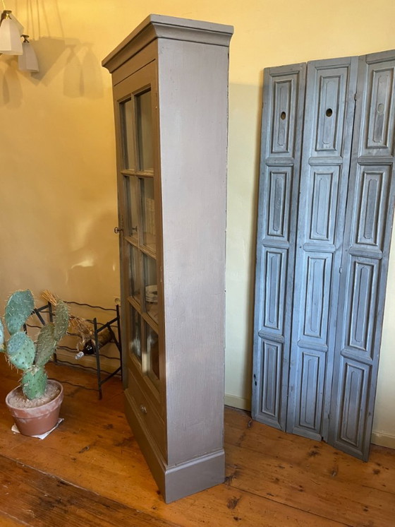 Image 1 of Display cabinet, china cabinet, collection cabinet with drawer, French antique