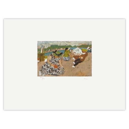 Jean POUGNY La plage Schablone 1963