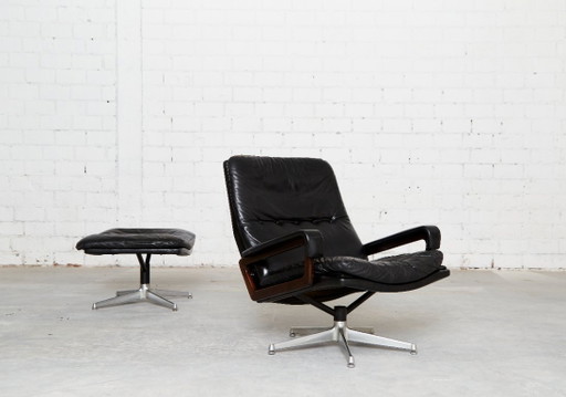 Vintage Lounge Chair & Ottoman by André Vandenbeuckfor Strässle