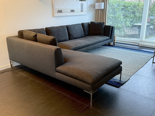 Sofá de 3 plazas Charles de B&B Italia, reposabrazos derecho