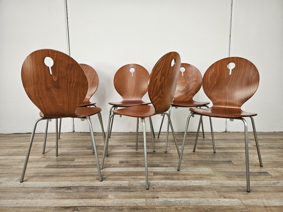 Image 1 of Sechs stapelbare Esszimmerstühle von Calligaris