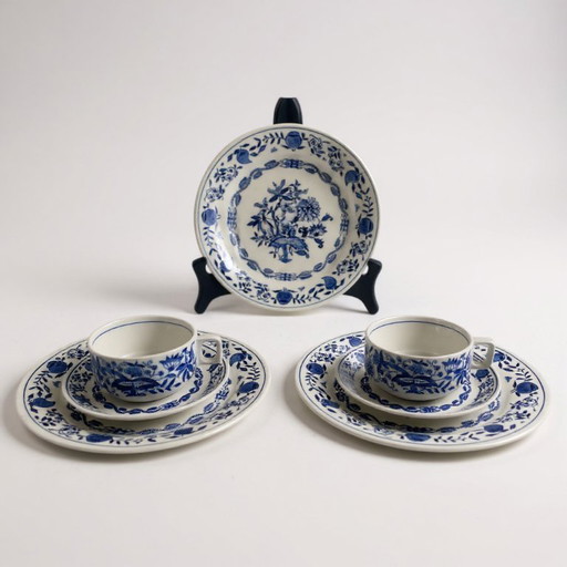 Boch Zwiebelmuster Set da caffè e torta – 7 pezzi – Motivo cipolla blu