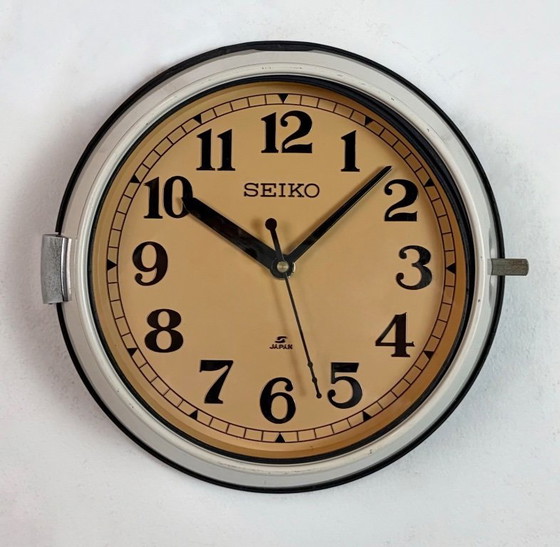 Image 1 of Vintage Beige Seiko Ships Wall Clock, 1970s