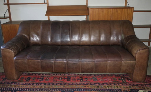 De Sede DS44 3-Seater Sofa in Buffalo Leather, Switzerland 1970s