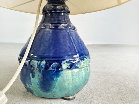 Image 1 of Original vintage ceramic table lamp Fat Lava Midcentury 1960