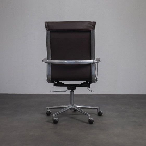 Image 1 of Una Leather Office Chair by ICF, Italy, 1990s