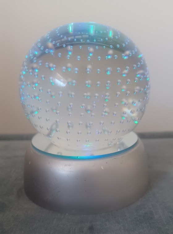 Image 1 of Paperweight press paper Nail ball glass art A. Jablonski