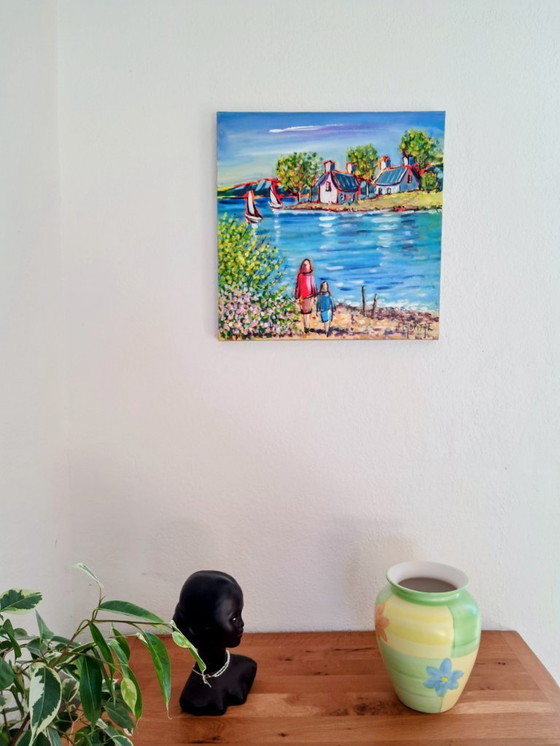 Image 1 of Joel LHOPITAL - Breton Walk - Artist's Painting