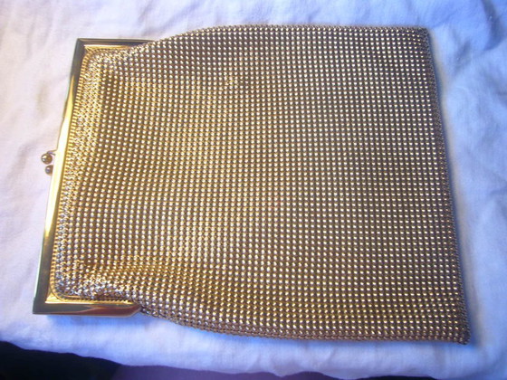 Mesh  Netz Abend Tasche / clip clutch  von Whiting and Davis  - selten ca. 1950 oder älter – whiting % Davis (photo 7 of 7)