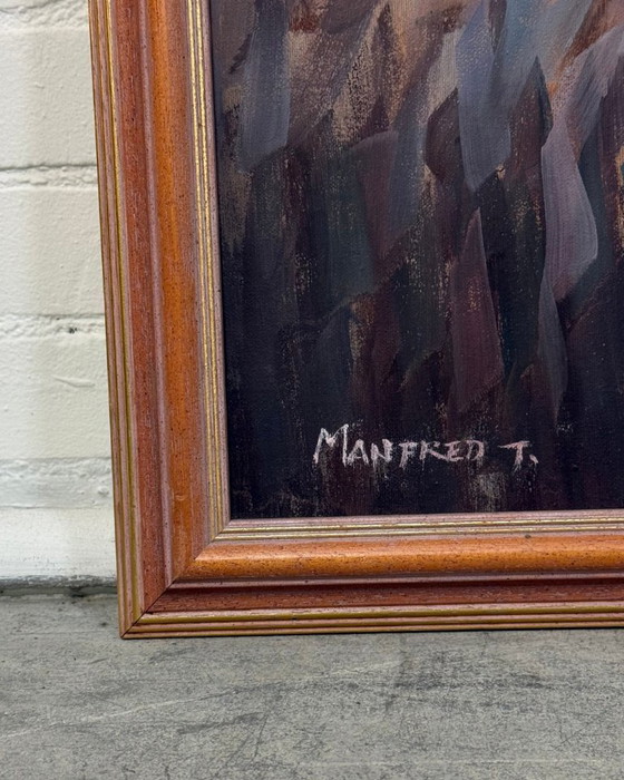 Image 1 of Expressive Figurative Painting — Signed “Manfred T.”