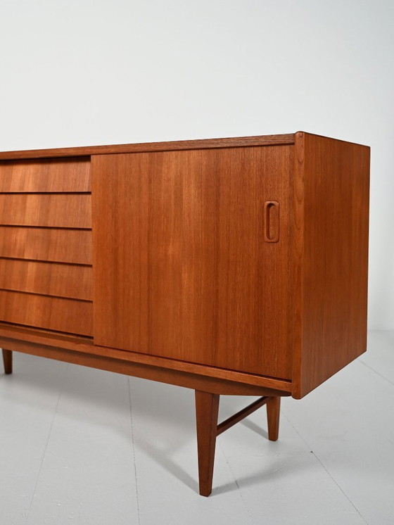 Image 1 of Scandinavian sideboard with louvered drawers, 1950s/60s