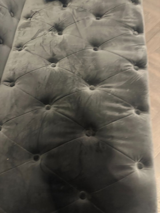 Image 1 of Graues Samtsofa