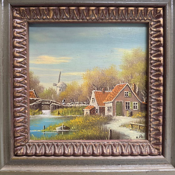 Image 1 of Two small paintings on panel signed v. Ast., 20th century