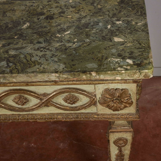Louis XIV Lacquered Wood Console Writing Desk, 17th Century, Scagliola Top, Multi Color, Barok (photo 21 of 33)