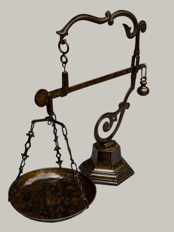 Image 1 of ⚖️ Tuscan Brass Scale | Italy | 1930–1940