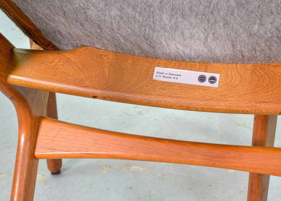 Satz von 4 dänischen Mid-Century-Esszimmerstühlen aus Teakholz, entworfen von Erik Buch für Oddense – Wood (photo 7 of 12)