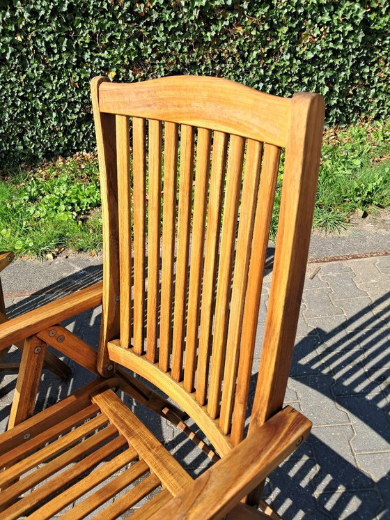 Image 1 of 4 chaises de jardin en teck Sunyard Veronica