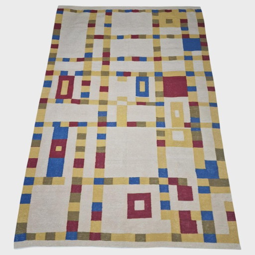 Piet Mondrian Broadway Boogie Woogie Handgewebter Wollteppich (Limitierte Auflage 2/8) (photo 2 of 11)
