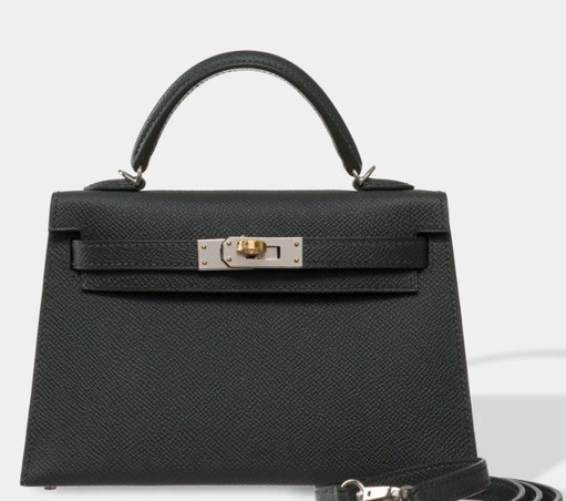 Sac HERMES Kelly Mini en Cuir Vert - 103497