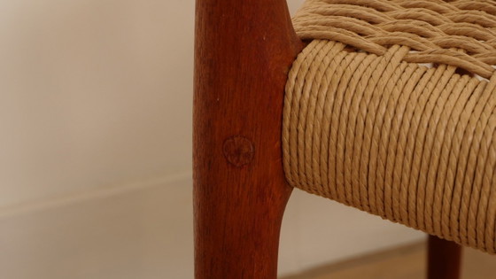 1x Niels Otto Møller Esszimmerstuhl | Modell 83 | Papercord | Teak – Esszimmerstühle, Wood, Vintage (photo 8 of 10)