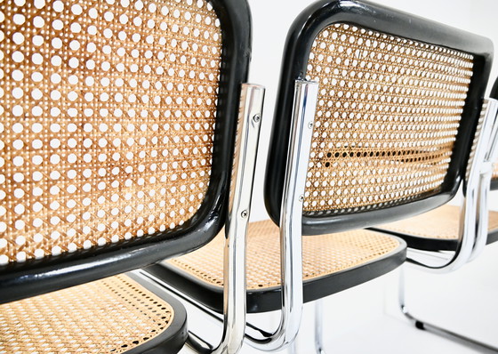 Image 1 of Eetkamerstoelen Stijl B32 van Marcel Breuer, Set van 6